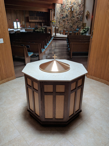 church baptismal font